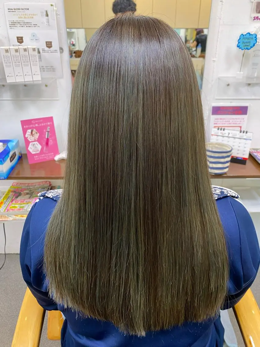 ロング カラー 髪質改善 トリートメント 【髪質改善】に特化 オリーブオイルクラブのヘアスタイル