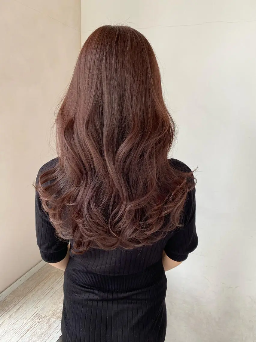 ロング くびれヘア 髪質改善 ロング 縮毛矯正 前髪顔まわりカット 🌈中村海聖のヘアスタイル