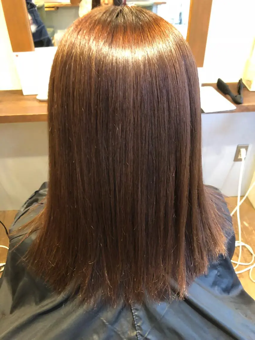 ロング 縮毛矯正 真砂 明のヘアスタイル