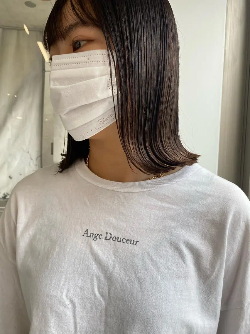 ショート カラー カット ヘアカラー トリートメント センターパート/ レイヤー/ayuのヘアスタイル