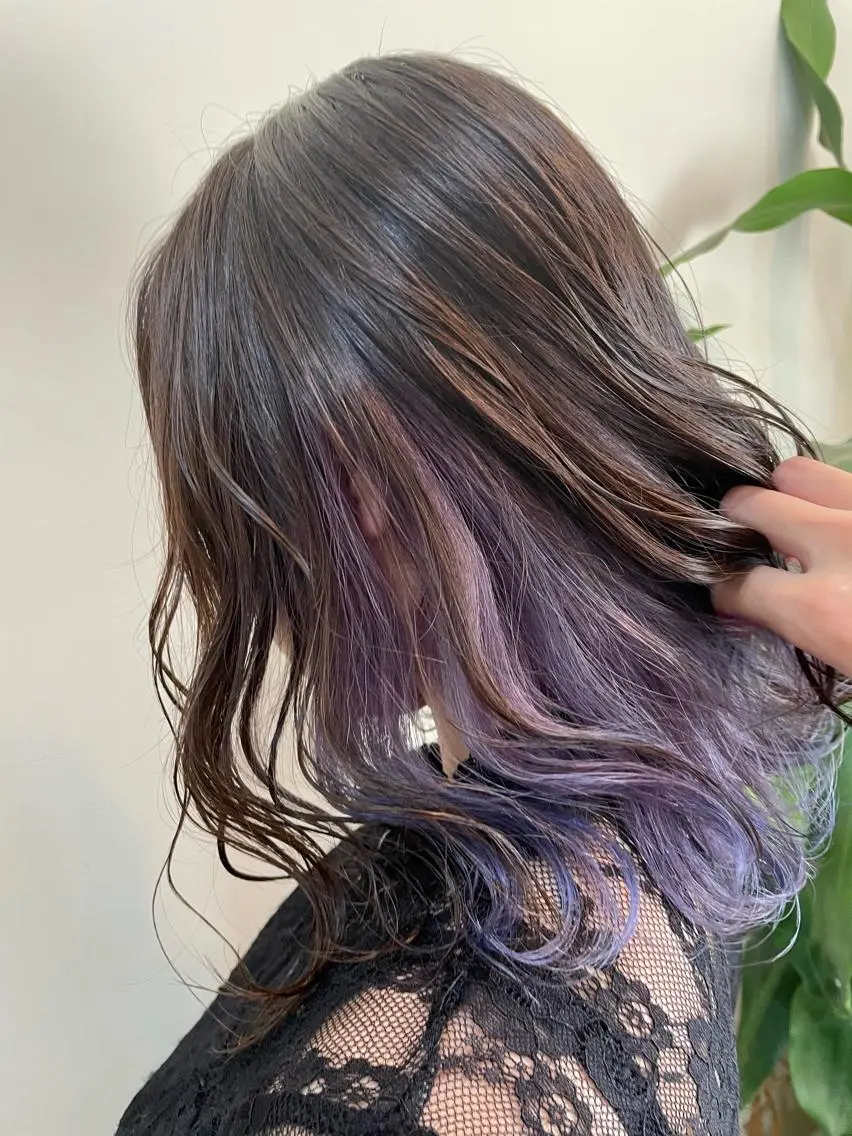 ミディアム カラー ラベンダーカラー WEST OLAND加藤圭介のヘアスタイル