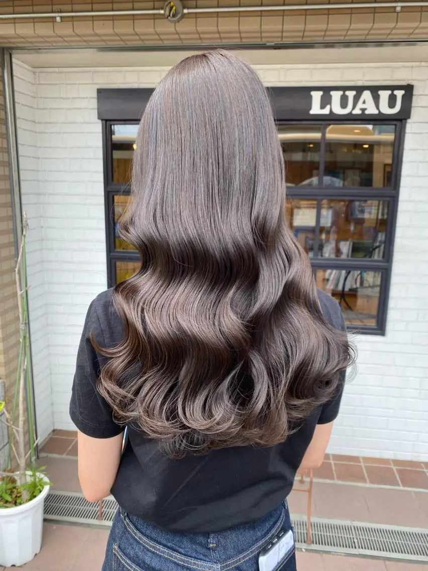ロング ボブ 髪質改善 韓国風ヘア ロング 縮毛矯正 カット ヘアカラー 髪質改善と艶カラー 💎坂田 裕紀のヘアスタイル
