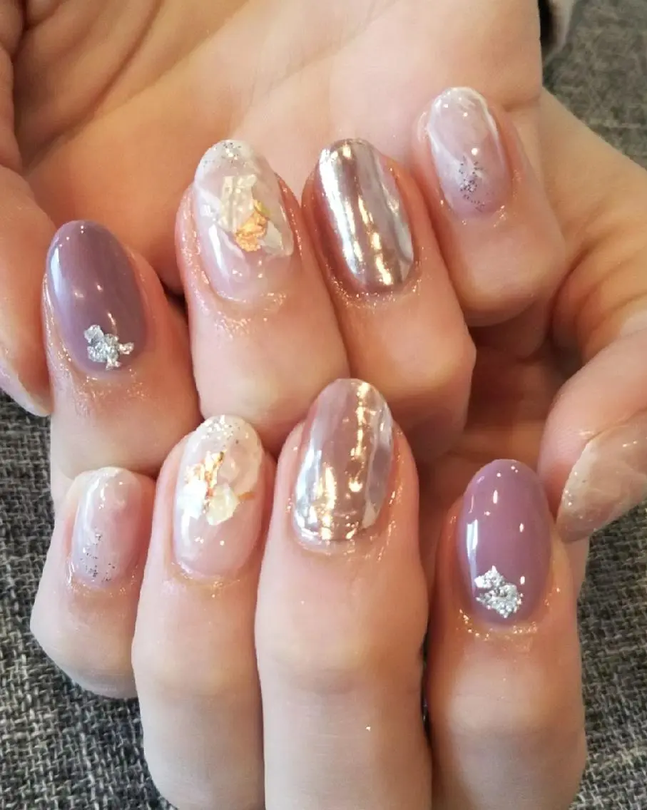 ネイル キラキラネイル ニュアンスネイル ハンドネイル private salon mieのネイルデザイン