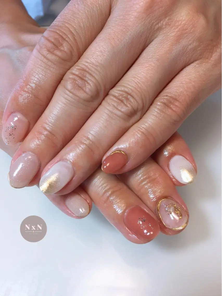 ネイル ジェルネイル ぷっくりネイル nail salon N×Nのネイルデザイン