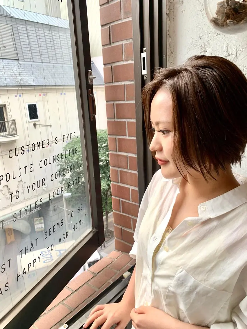 ショート カラー パーマ ハンサムショート ショートヘア カット ヘアカラー トリートメント 💛丁寧さNo.🥇 🧸片山智裕💛のヘアスタイル