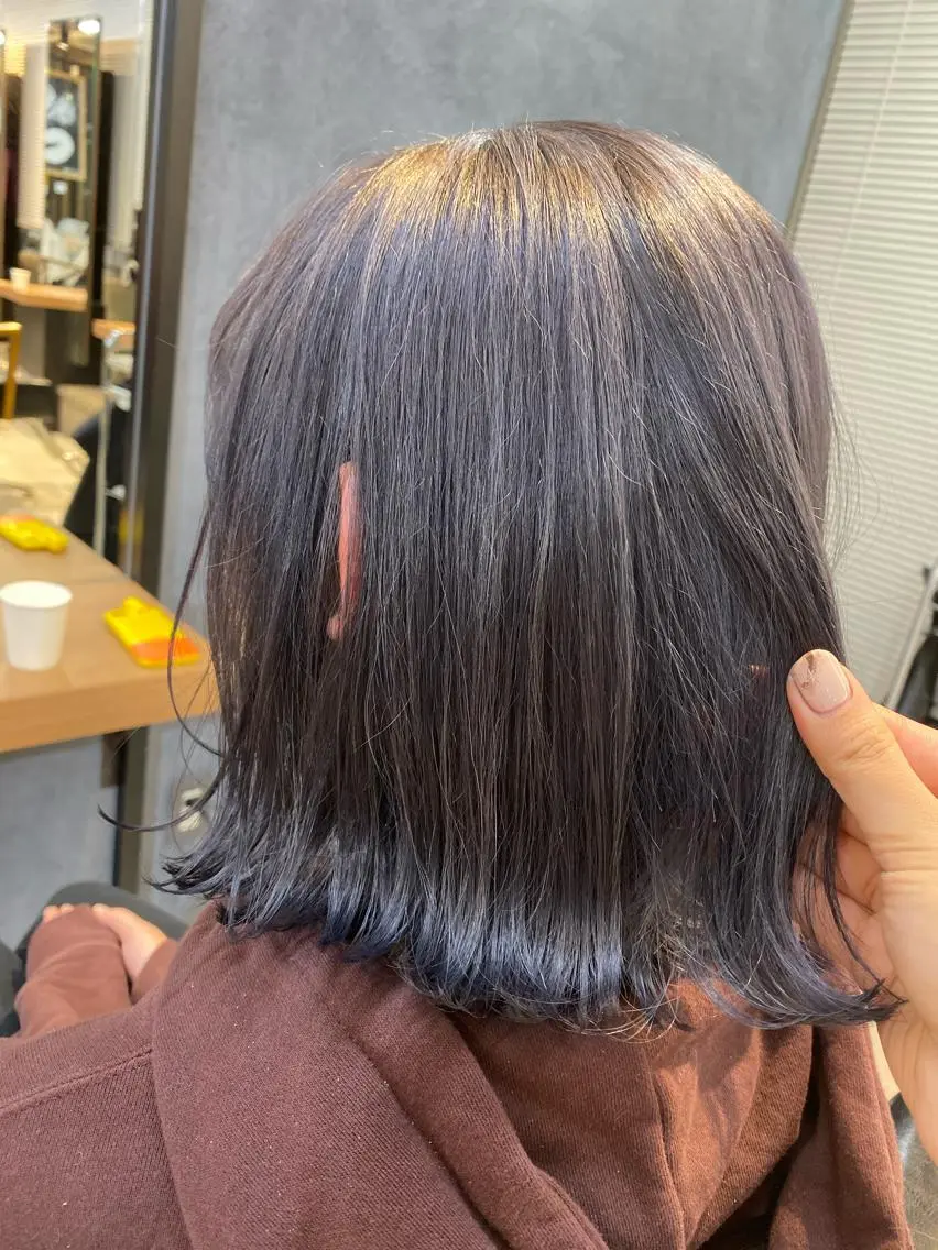 ミディアム カラー ヘアアレンジ メンズ キッズ ネイル マツエク・マツパ 透明感カラー🤎 ゆりのヘアスタイル