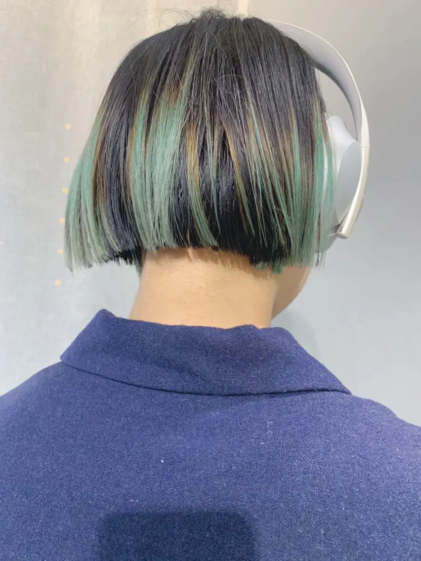 ショート カラー ボブパーマコテ巻き風 パーマNo1深江秀平のヘアスタイル