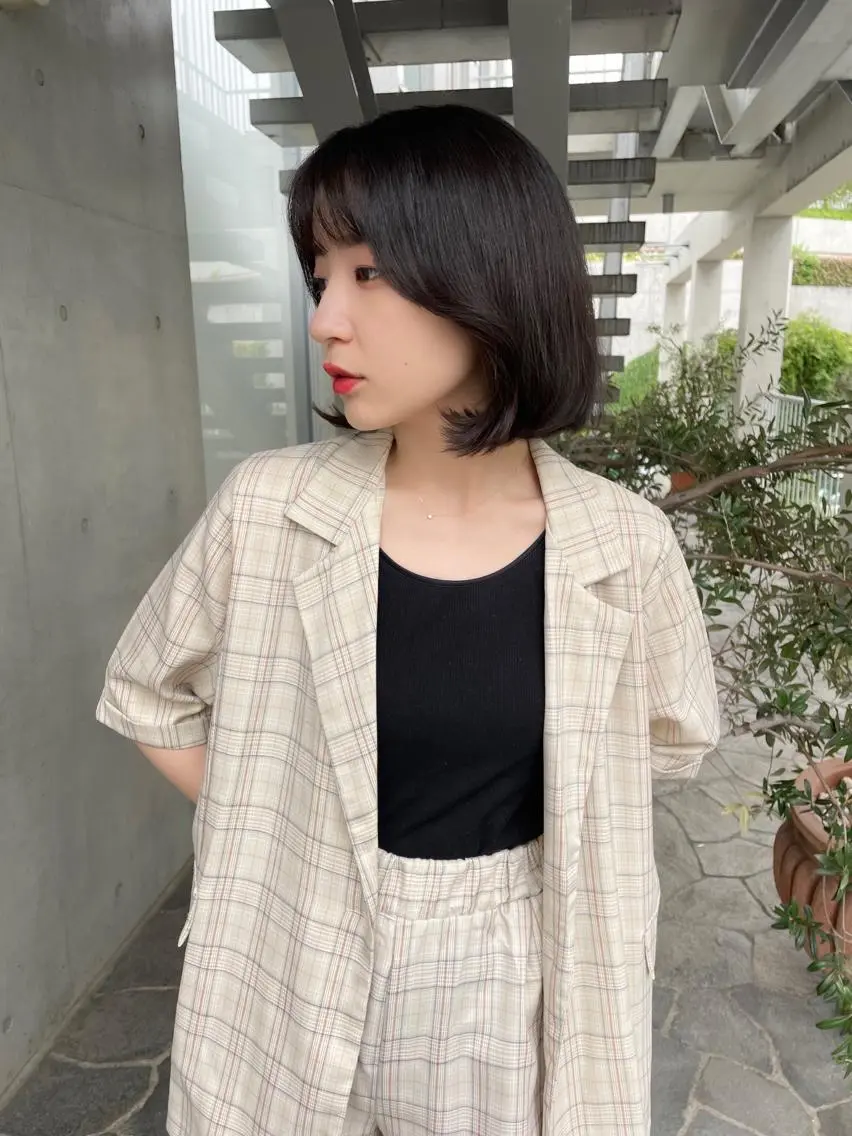 ショート カラー カット ヘアカラー トリートメント レイヤーカット🎀 kanaのヘアスタイル