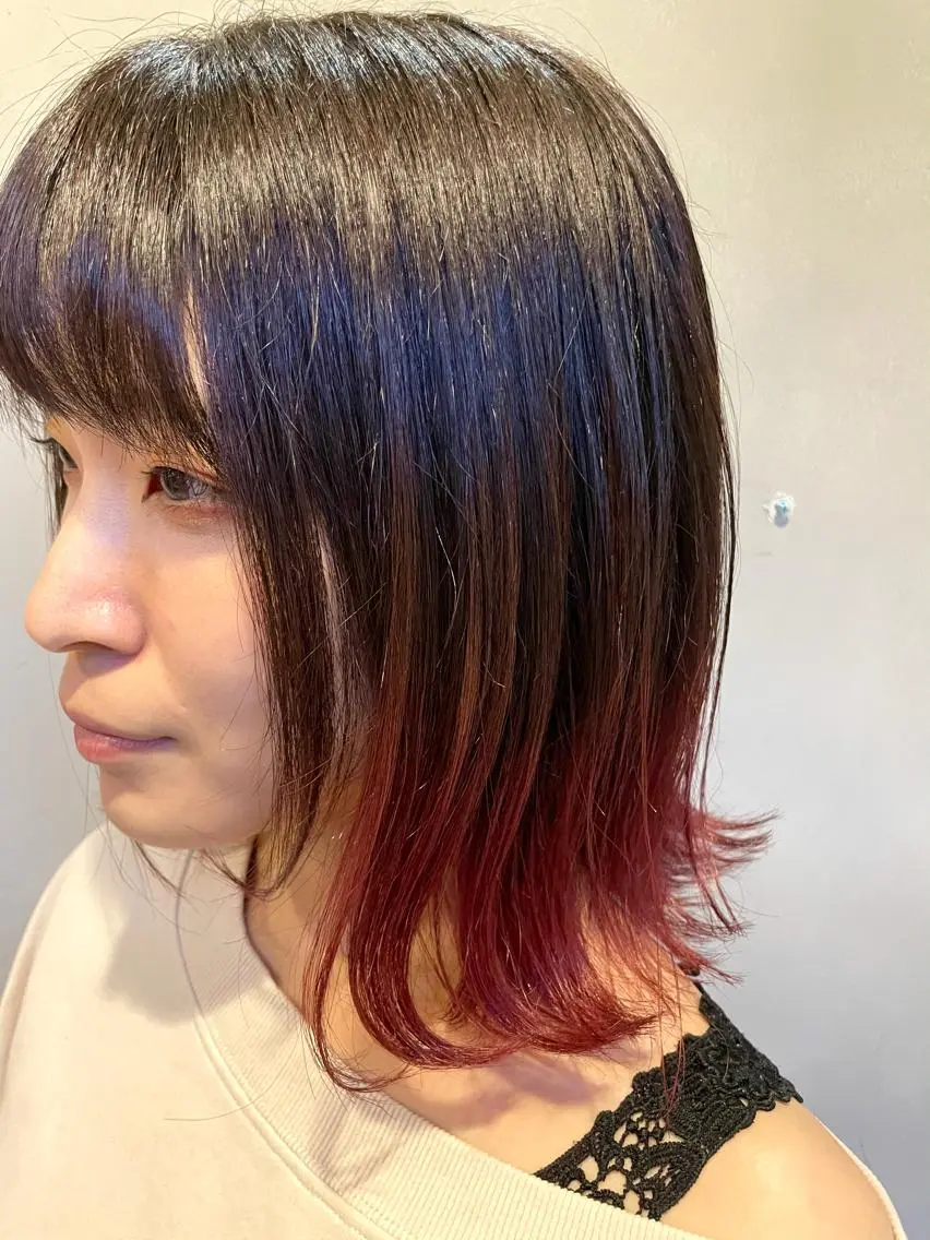 ミディアム カラー ヘアカラー ハイライトが 得意なニキです😊のヘアスタイル