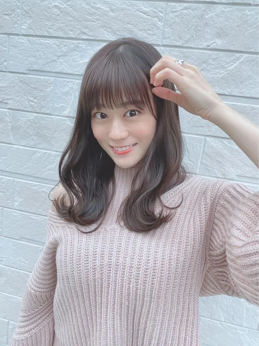 セミロング カラー パーマ ヘアアレンジ 【公式】amble luxe池袋東口🩷のヘアスタイル