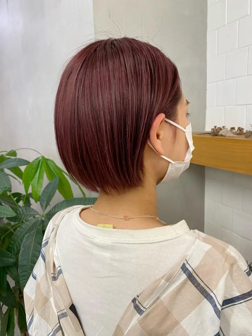 ミディアム カラー ラベンダーカラー ピンクカラー ピンクラベンダー 、 、のヘアスタイル