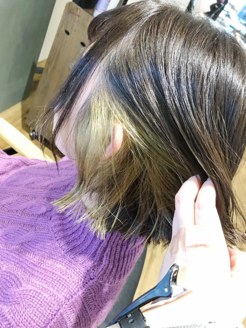 ショート カラー インナーカラー ミント ◇おの あすか◇のヘアスタイル