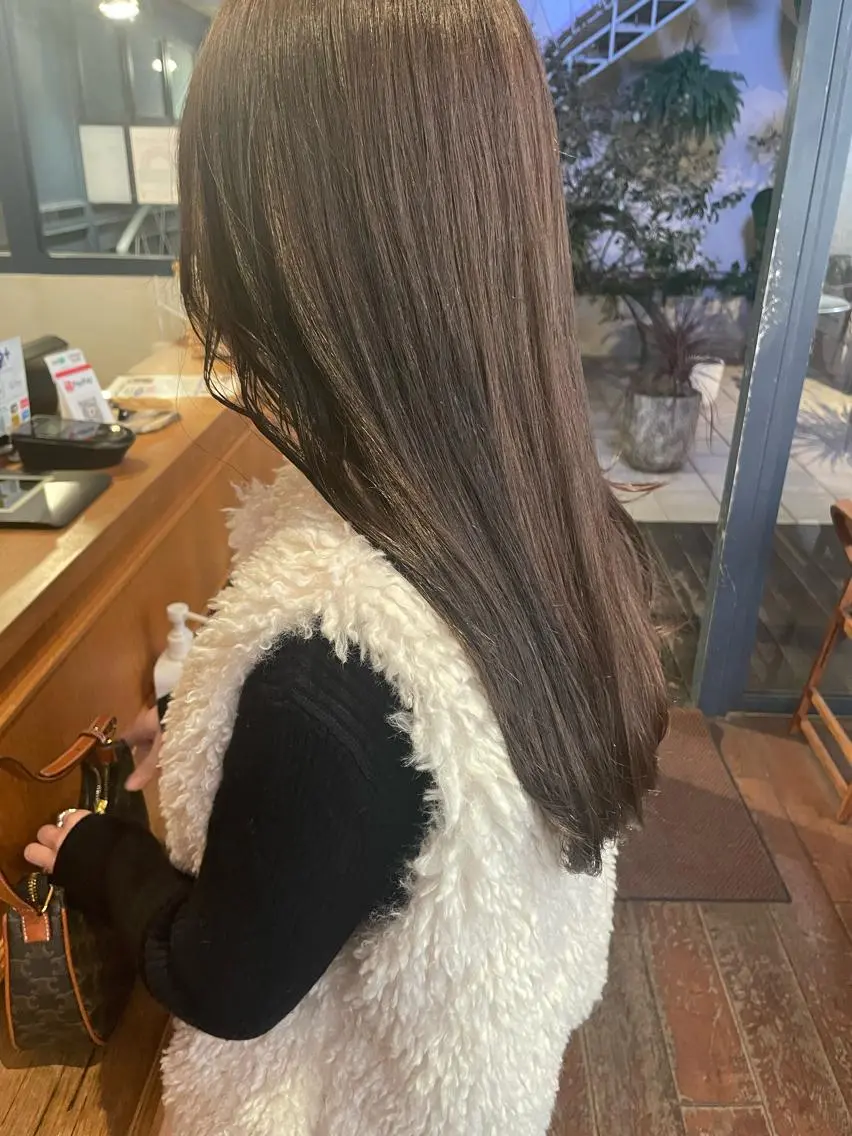 ロング カラー ヘアアレンジ 透明感カラー 抜け感ボブ×パーマ |kazaneのヘアスタイル