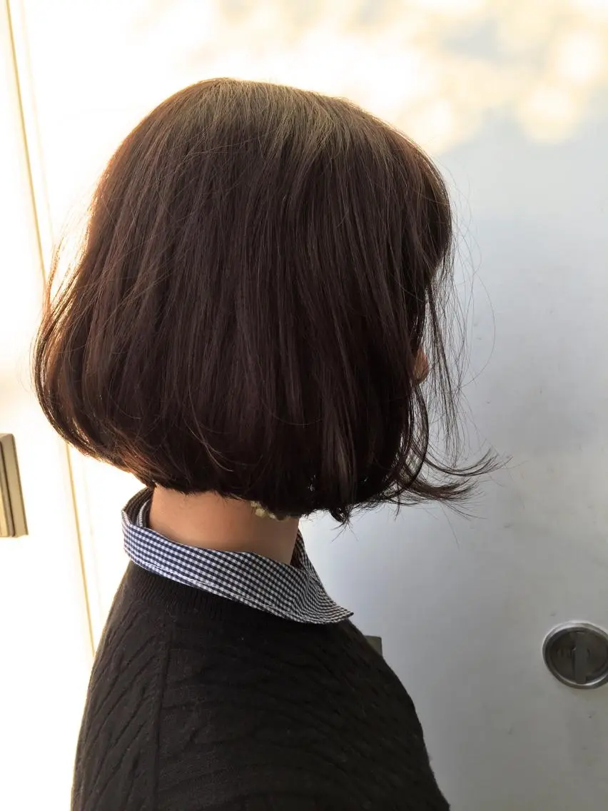 ショート カラー 前下がりボブ ボブ ヘアカラー トリートメント 武田 久司のヘアスタイル