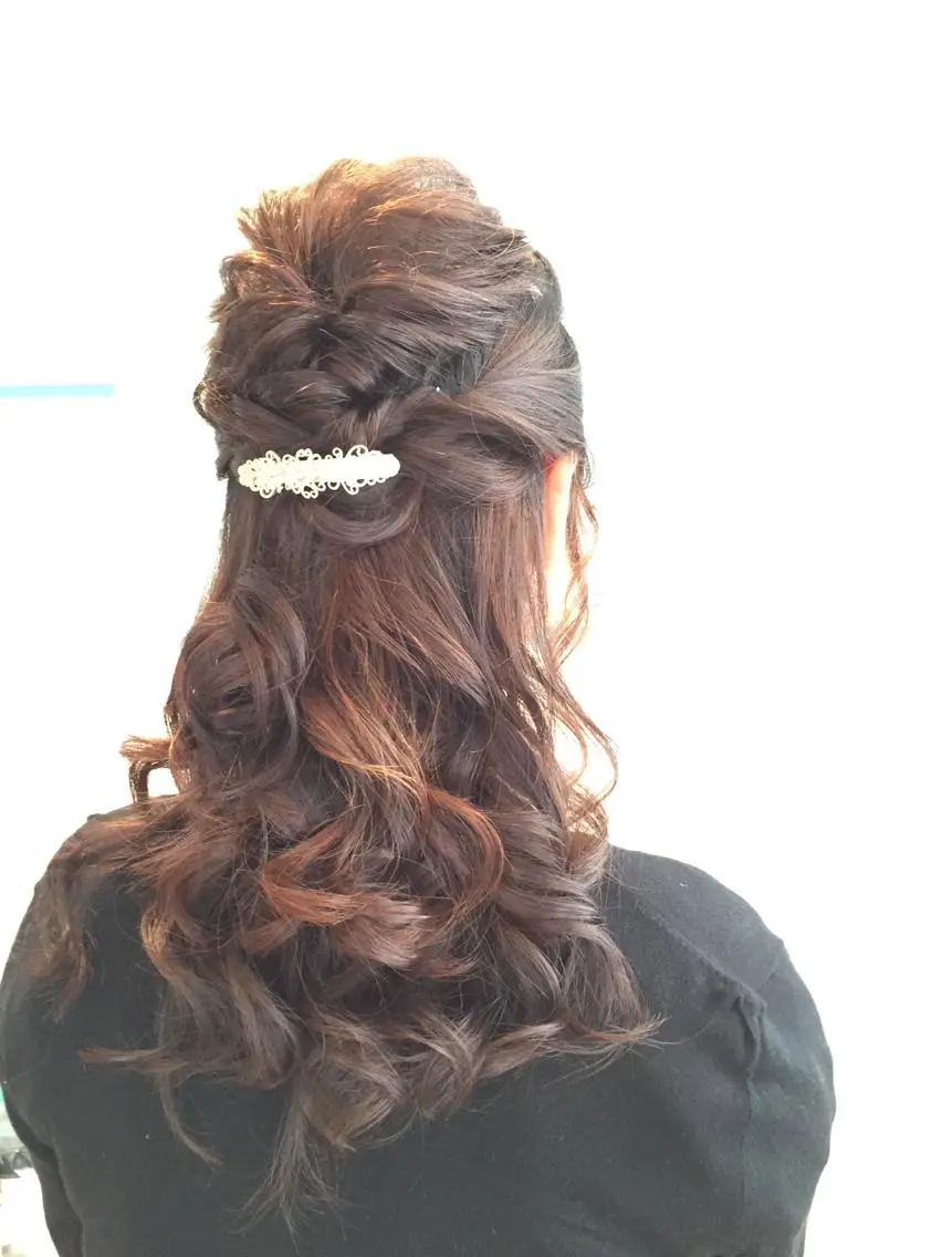 ミディアム セミロング ヘアアレンジ ネイル まつエク ハーフアップ 早朝✨ヘアセット 着付け/清水玲歌のその他イメージ