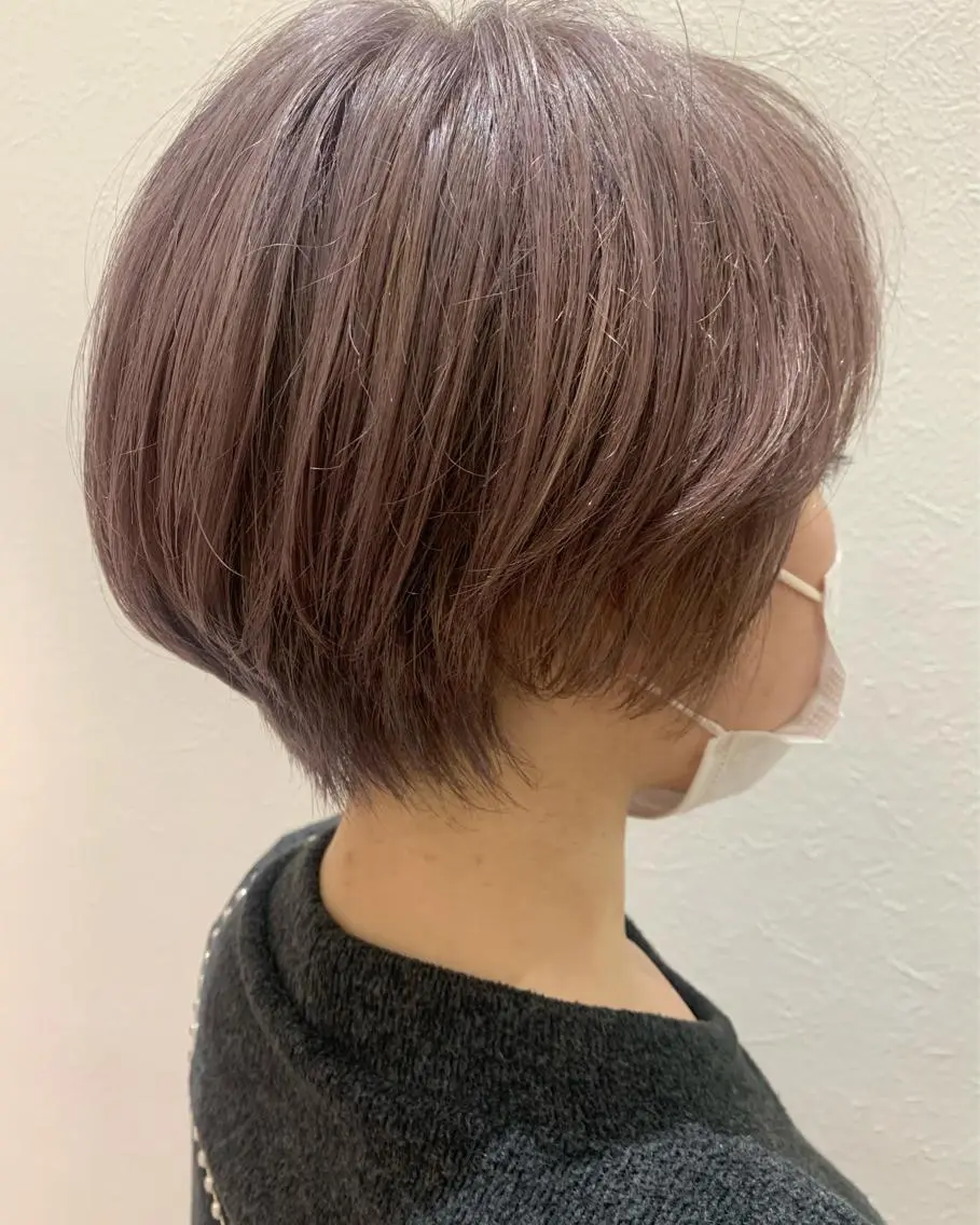 ショート カラー グレージュ カット ヘアカラー トリートメント hubhair レイヤー/透明感のヘアスタイル
