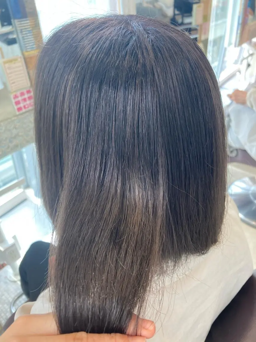 ミディアム 縮毛矯正 GOSSIP信国 瑞絵のヘアスタイル