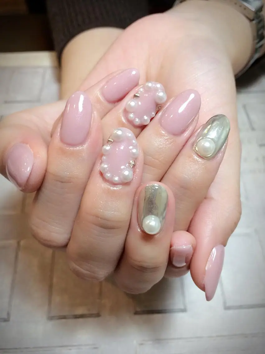 ネイル ミラーネイル シンプルネイル jdn kayokoのネイルデザイン