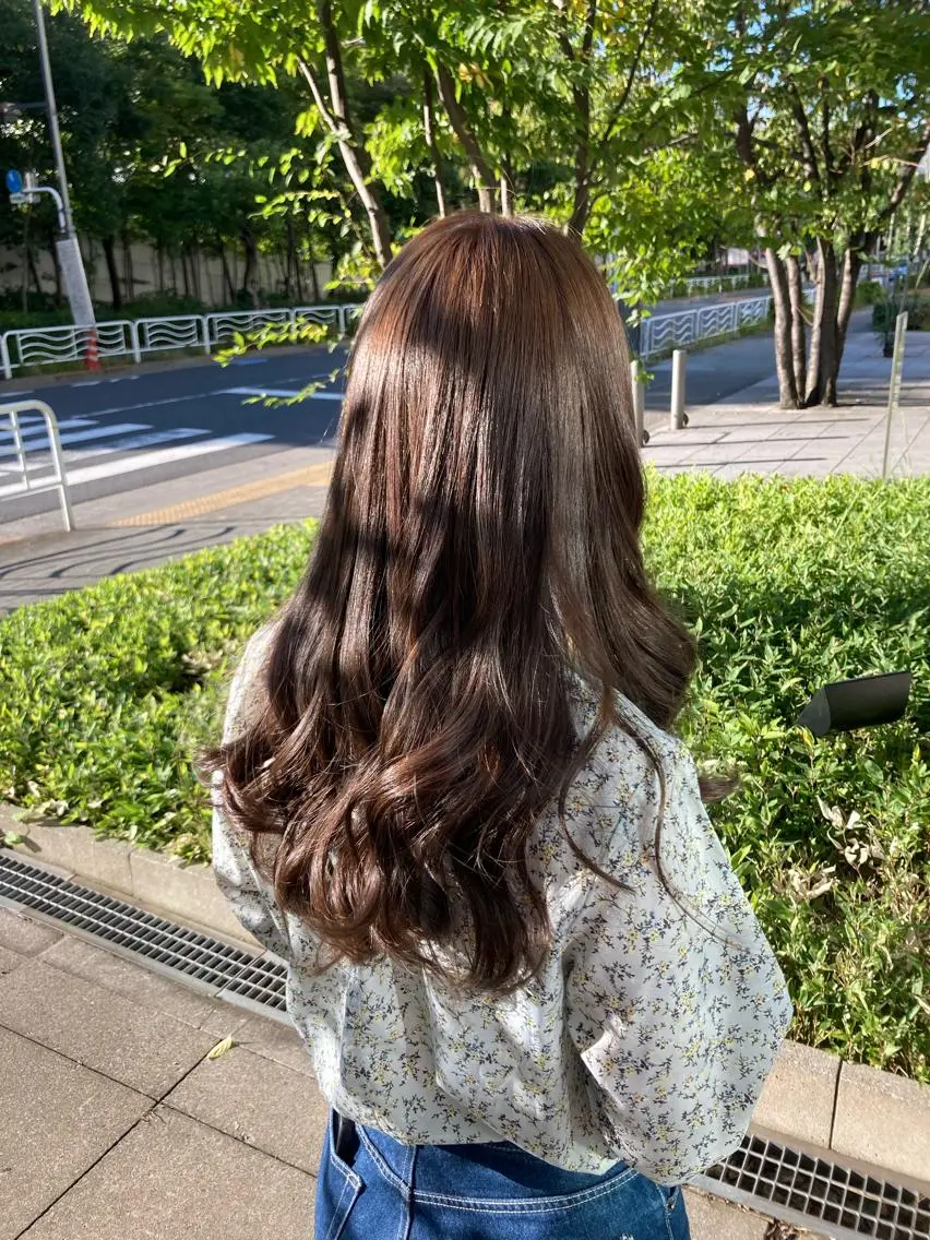 ロング カラー ヘアアレンジ ブリーチ グレージュ ブリーチなしカラー 🌟東銀座マンツーマ ン🌟タカナシのヘアスタイル