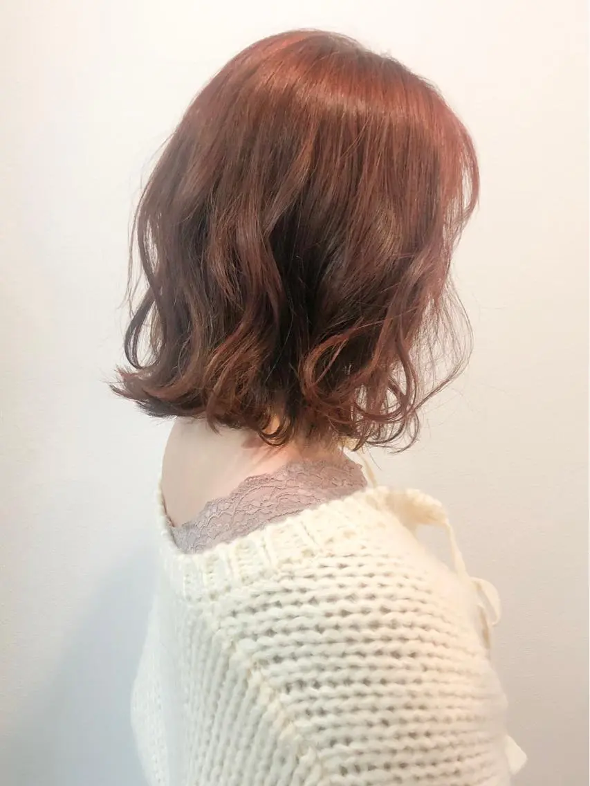ミディアム カラー ブリーチ ブリーチなしカラー ダメージレスサロン✨ kayo🌱のヘアスタイル