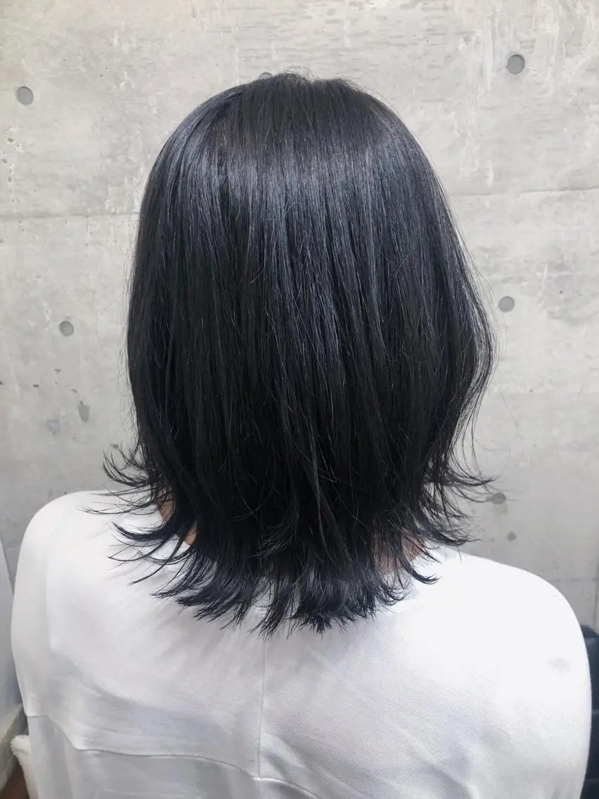 ミディアム アッシュ MeL 横浜/ MIHOのヘアスタイル