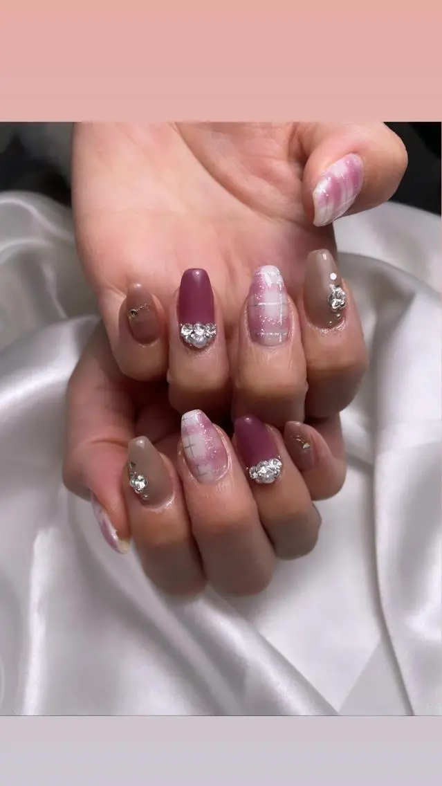 ロング ネイル BELLUNA Mizuki❤︎のネイルデザイン