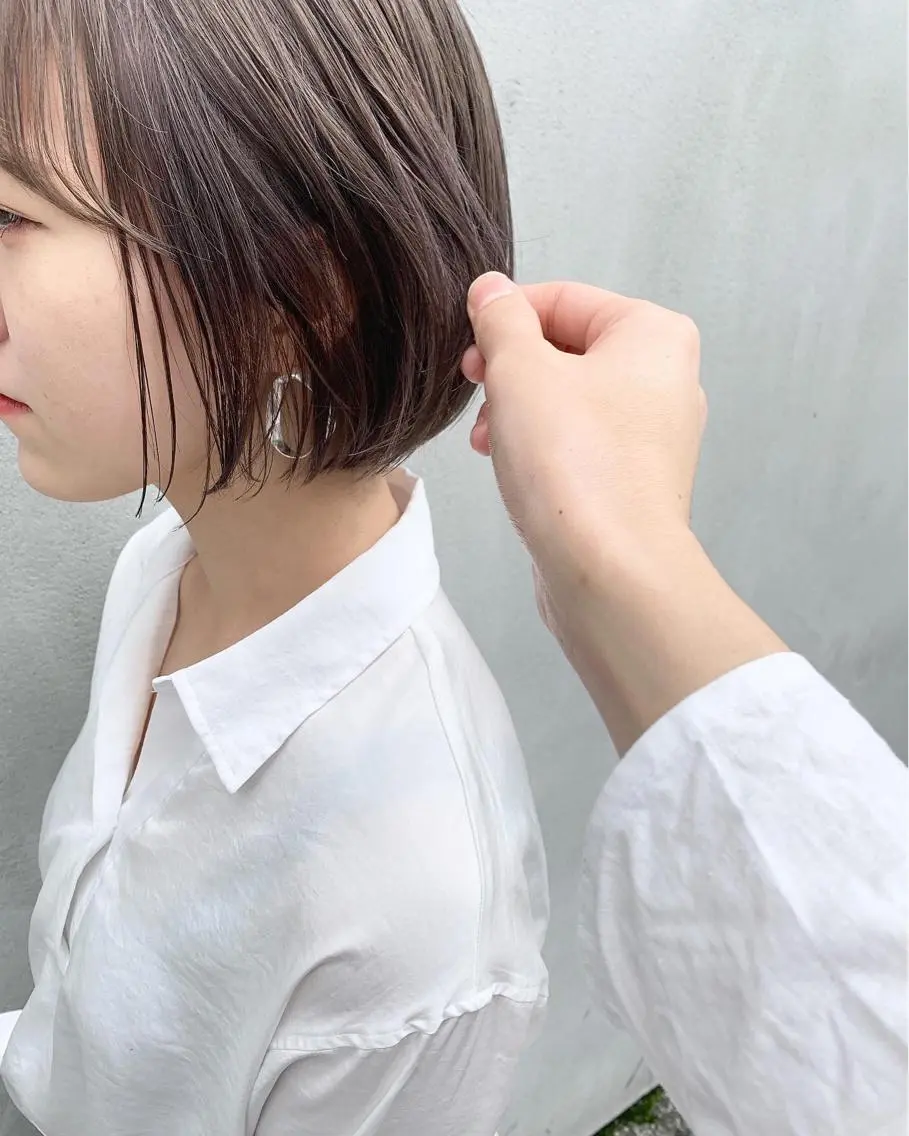 ショート ヘアカラー トリートメント ダブルカラー/透明感 💈JUNYA💈のヘアスタイル