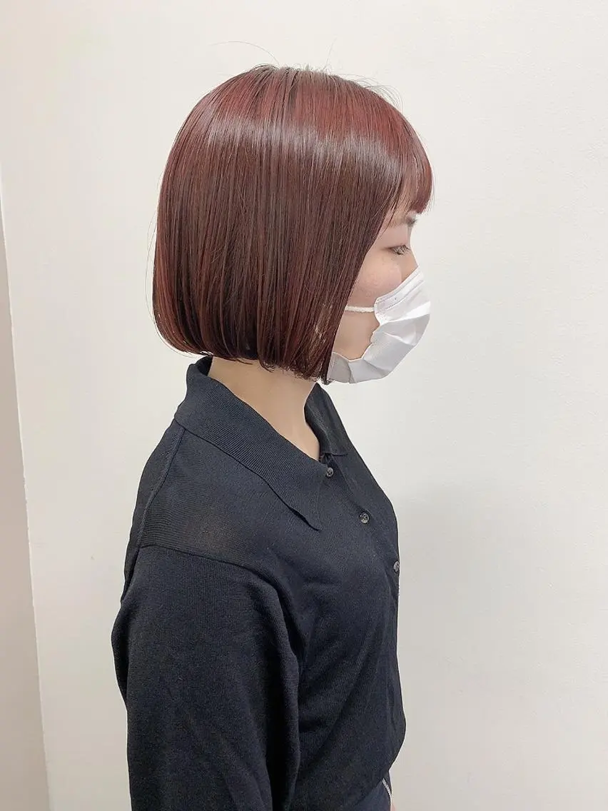 ショート カラー カット ヘアカラー トリートメント ブリーチなし透明感 🍀梅田・増田のヘアスタイル