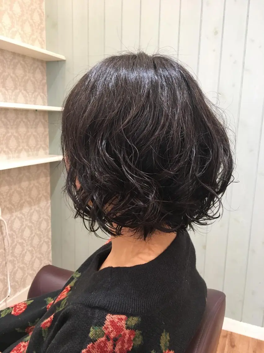 ショート パーマ ボブ デジタルパーマ ビーズアモール 豊田店のヘアスタイル