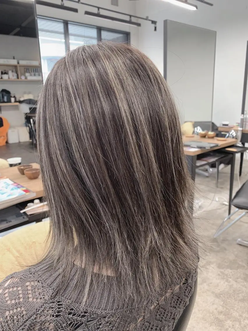 ミディアム ハイライト カット パーマ トリートメント ヘアセット お悩み×垢抜け特化 KAYA/渋谷のヘアスタイル