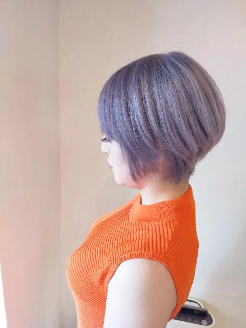 ショート カラー ラベンダーカラー RU RIのヘアスタイル