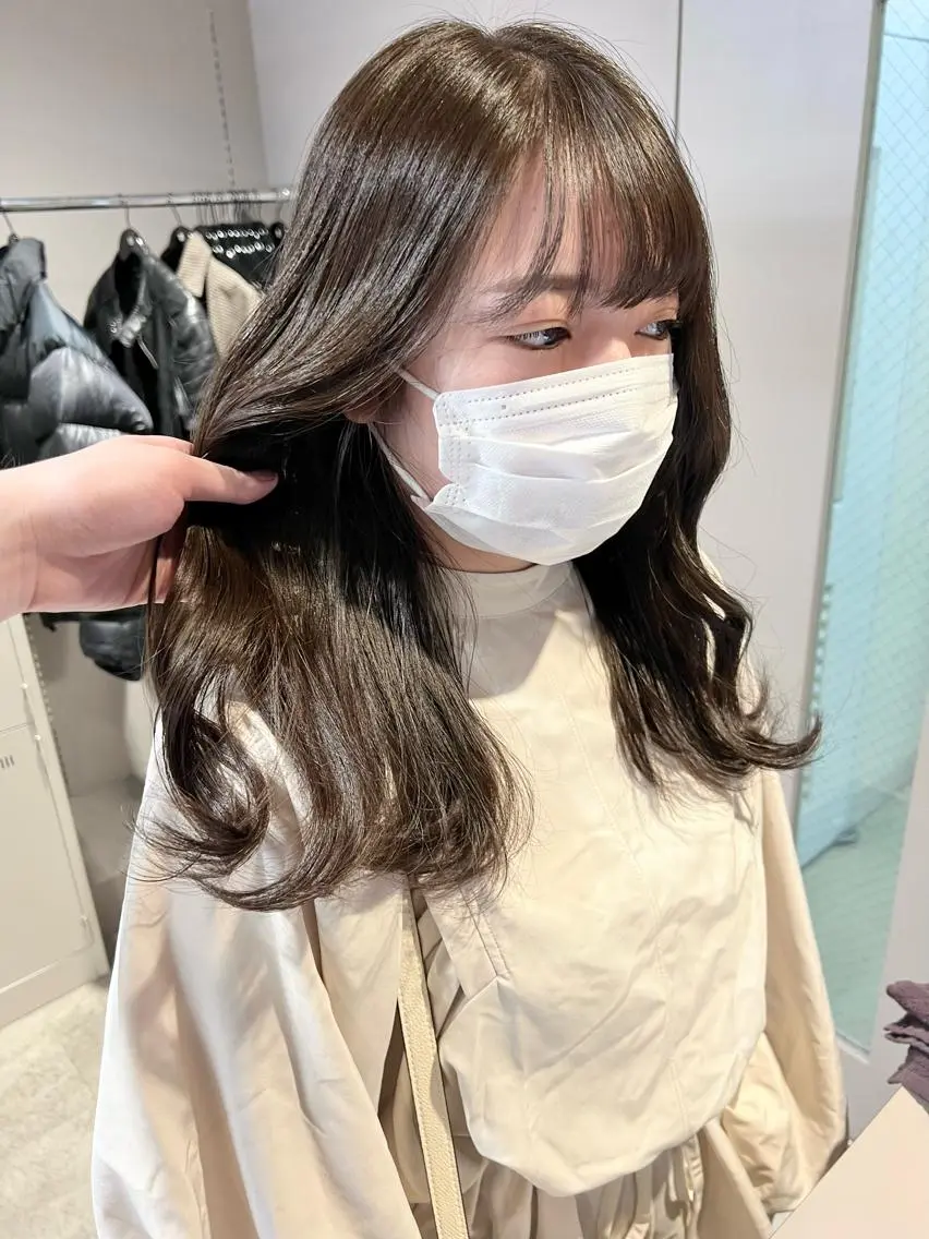 ロング カラー パーマ ヘアアレンジ メンズ キッズ ネイル マツエク・マツパ アイブロウ 上品＆韓国風 🥀海心🥀のヘアスタイル