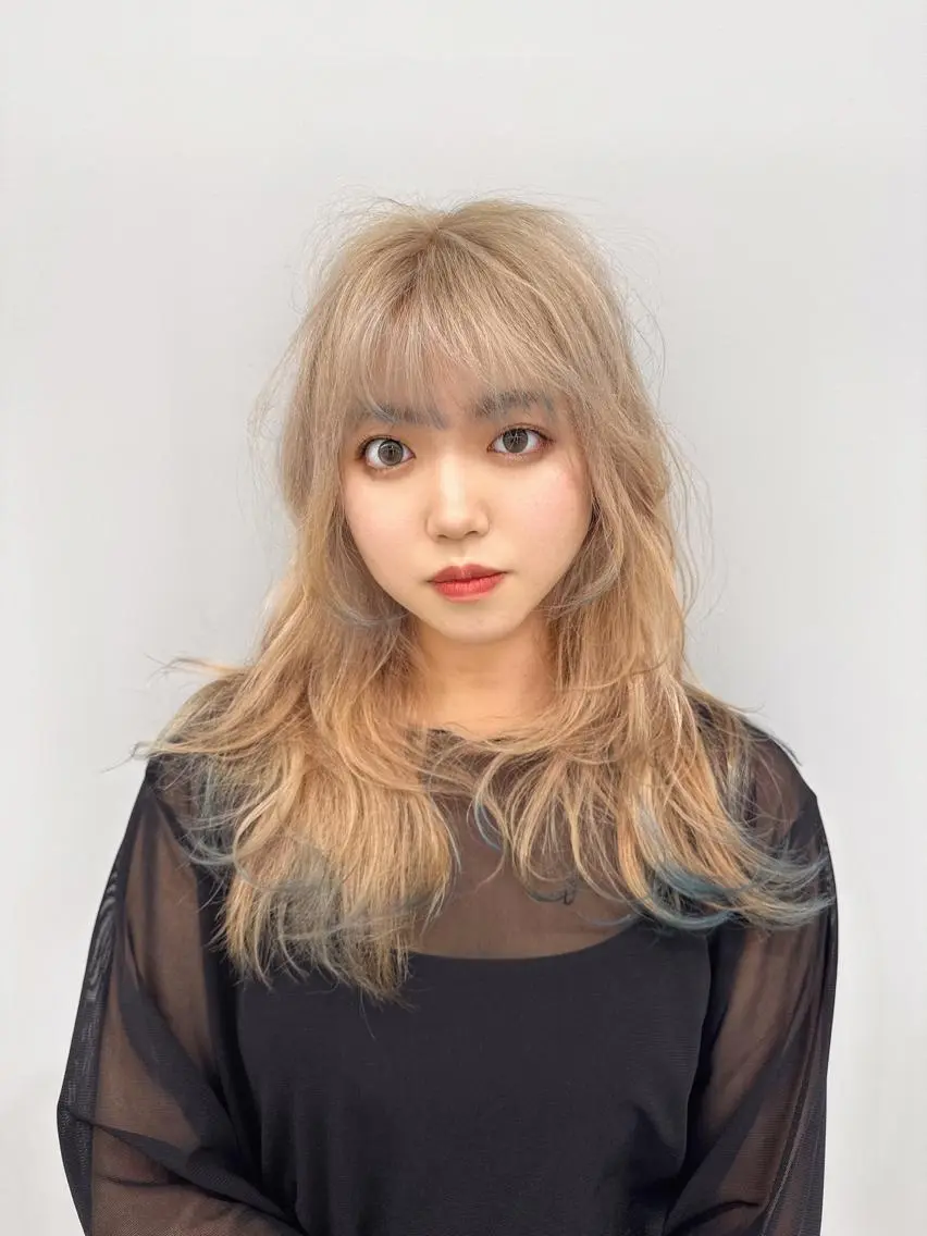 ロング カラー 新宿ブリーチ カラー美容師YUGOのヘアスタイル