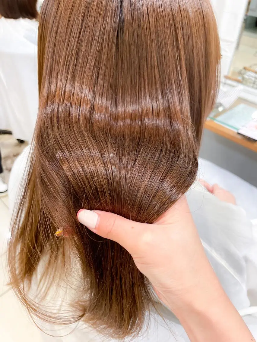 ロング カラー 酸性ストレート カット 縮毛矯正 トリートメント ✨カラー支持No.1 🧸ワキ カナコ🧸のヘアスタイル