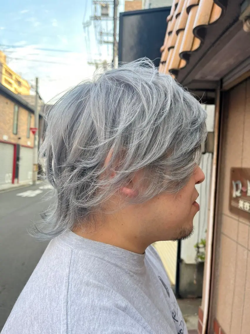 ミディアム カラー メンズ メンズハイライト メンズインナーカラー ダブルカラー グラデーションカラー ハイライトカラー BUCKS【天王寺】 バックス【駅30秒】のヘアスタイル