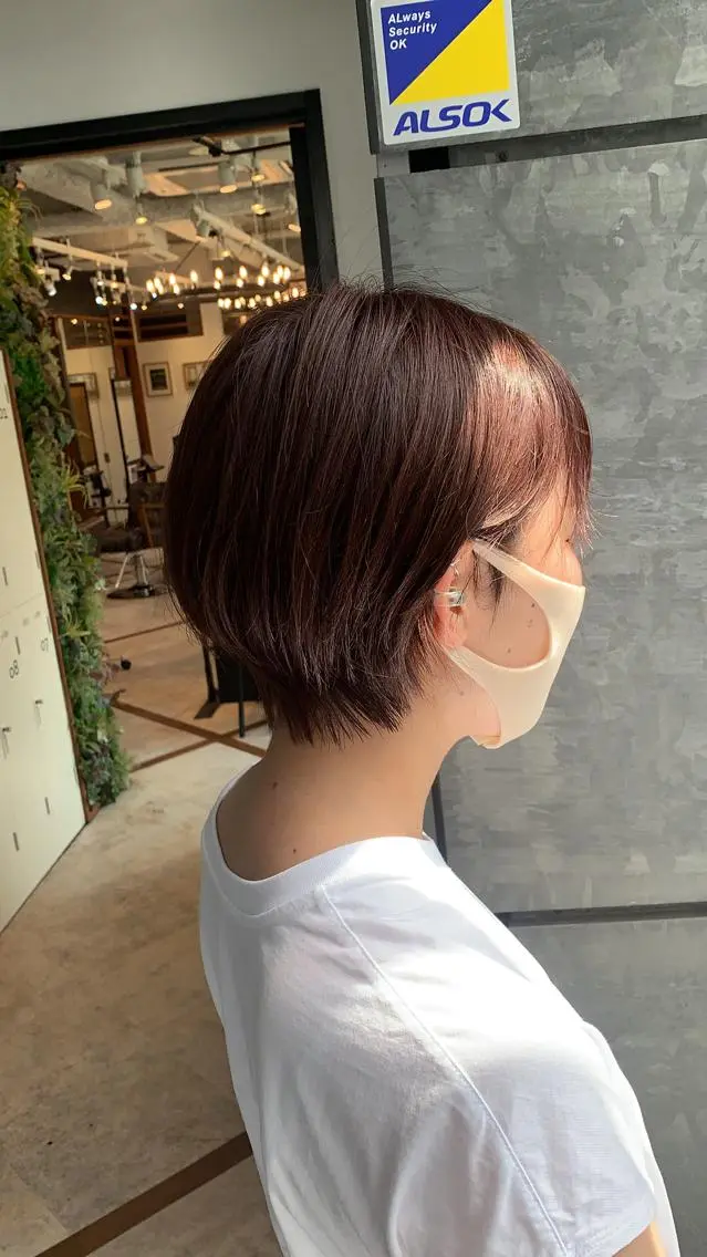 ショート カラー ブラウンカラー バイオレットカラー バイオレットブラウン くびれヘア ショートヘア カット ヘアカラー トリートメント 髪質改善/白髪ぼかし KENTAのヘアスタイル