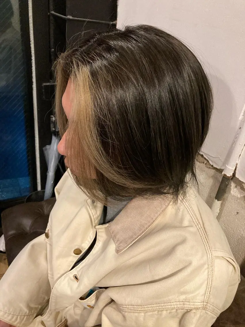 ショート カット ヘアカラー トリートメント ✨色持ちの良い艶 カラー✨蟹江真世のヘアスタイル