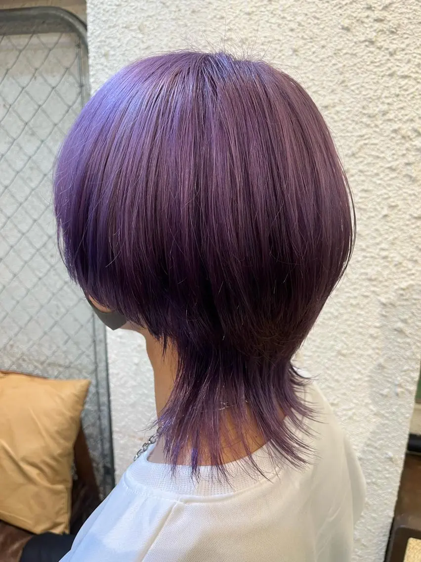 メンズ ♱地雷カラー♱ウルフ ♱ 藍衣 ♱のヘアスタイル
