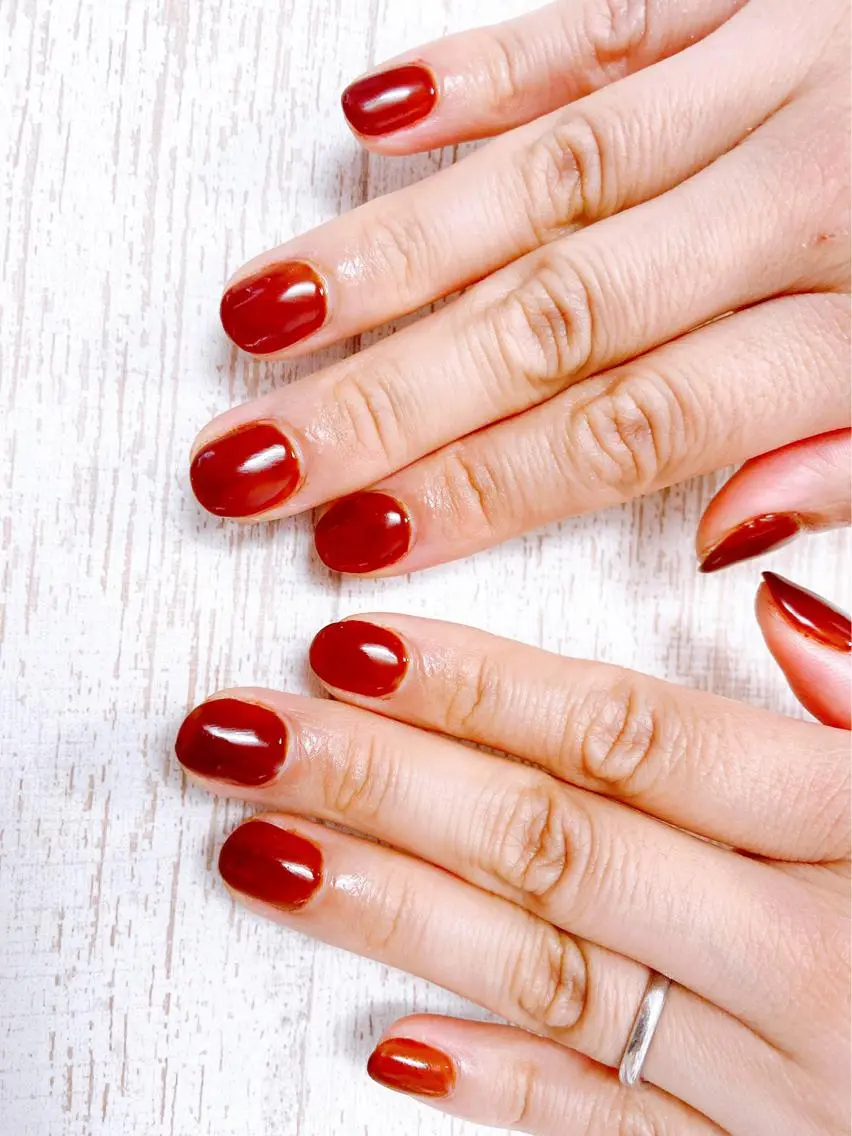 ネイル ブラウン ハンドネイル Story nail Sakuraのネイルデザイン