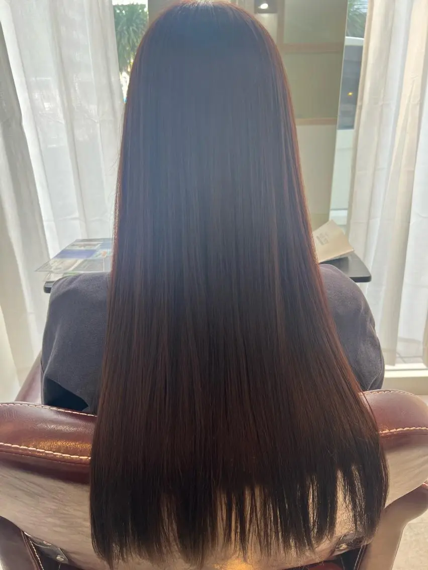 ロング カット ヘアカラー トリートメント ヘッドスパ 🥣🫧‪艶カラー 🦋アカマ ミユ🦋のヘアスタイル