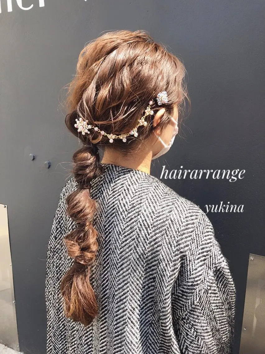 ロング 玉ねぎヘアー ヘアセット ✨透明感ケアカラー✨ 長野ゆきなのヘアスタイル