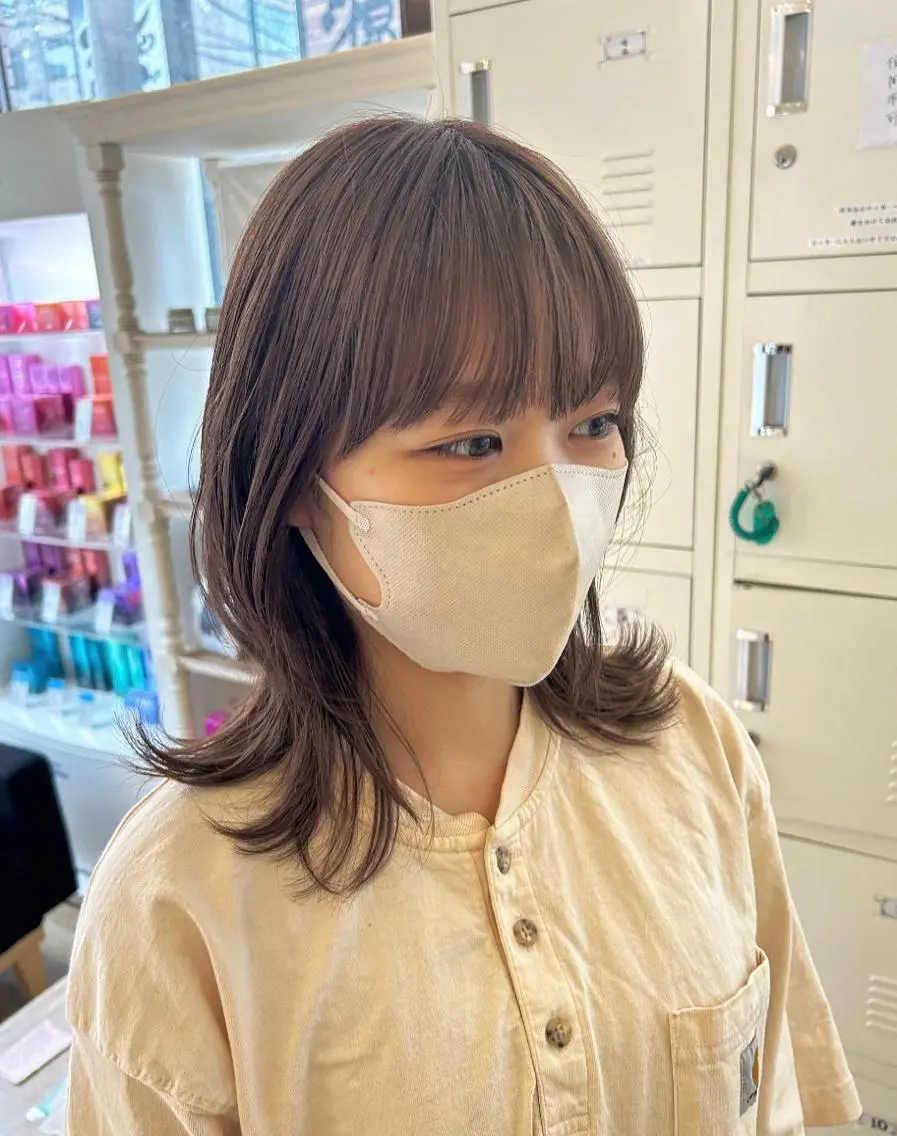 ミディアム カット ヘアカラー 🫧顔周りカット 🫧樫村優香のヘアスタイル