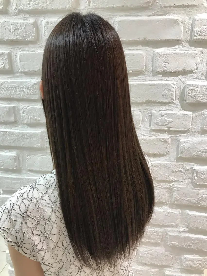 ロング パーマ ロング 縮毛矯正 【暖色カラー特化】 中山由梨のヘアスタイル