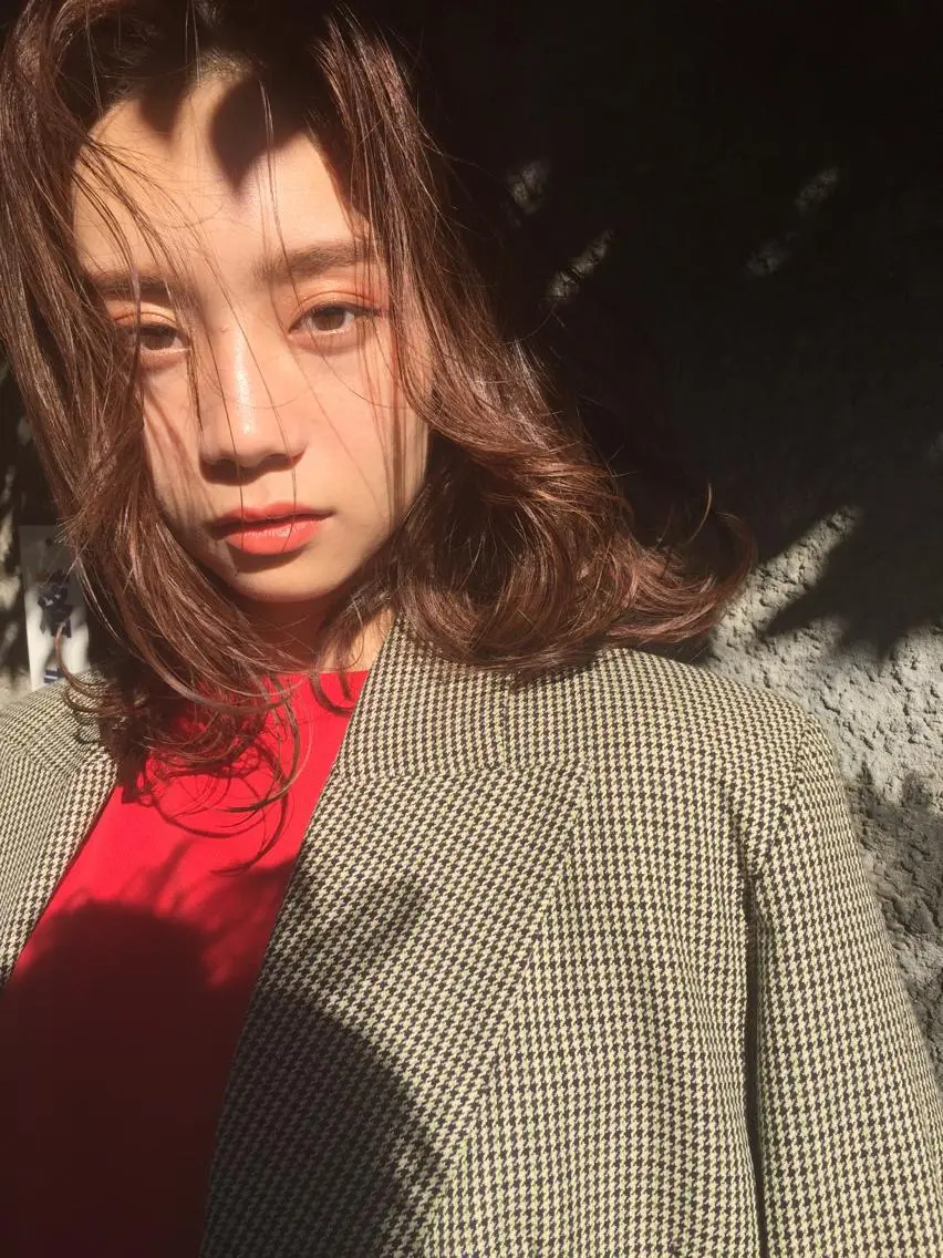 ミディアム 切りっぱなしボブ ミディアムパーマ アッシュ ボブ 外国人風カラー ショート職人 美容師【KENTA】のヘアスタイル