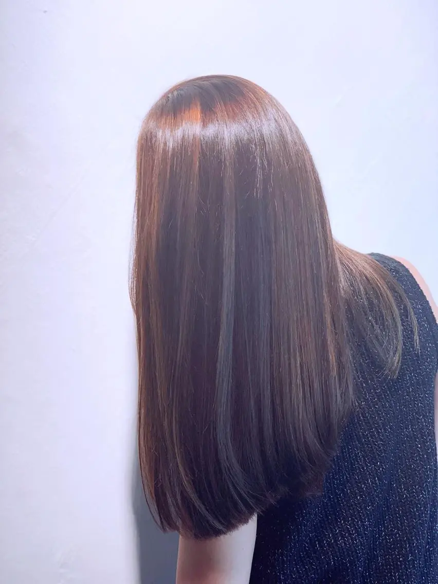 ロング カラー カット ヘアカラー トリートメント ヤノ ナオミのヘアスタイル