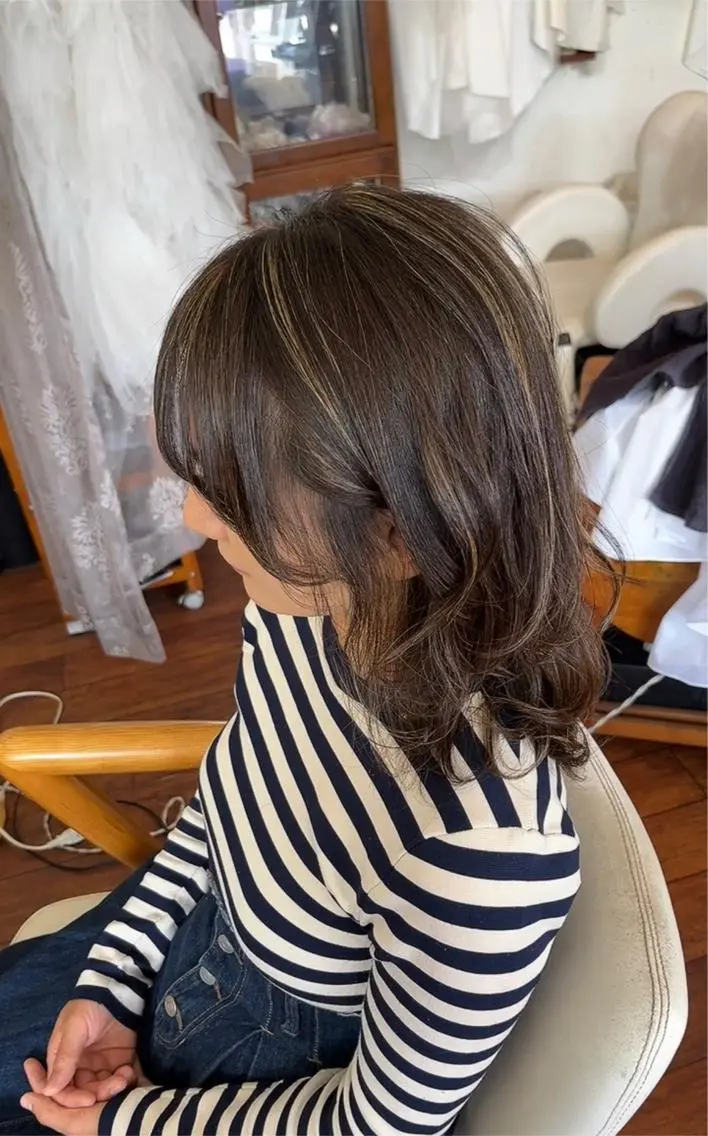 ミディアム カラー パーマ 💇‍♀️ KENのヘアスタイル