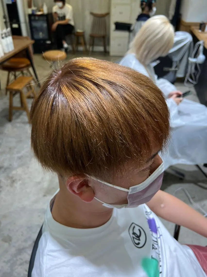 ショート パーマ 酸性ストレート ストレートパーマ 縮毛矯正 舘野 太嘉宏のヘアスタイル