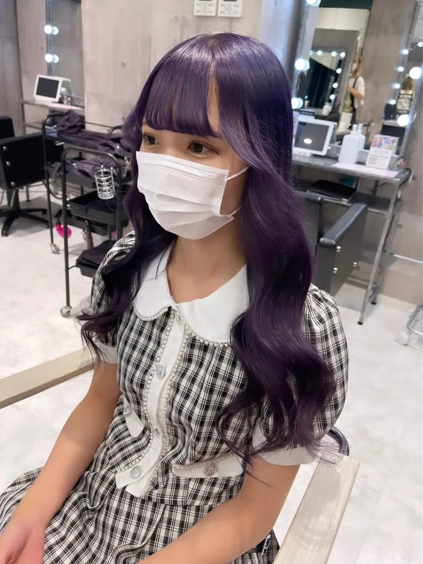 ロング カラー パーマ ヘアアレンジ メンズ キッズ ネイル マツエク・マツパ アイブロウ レイヤー/ダブル カラー/YURINAのヘアスタイル