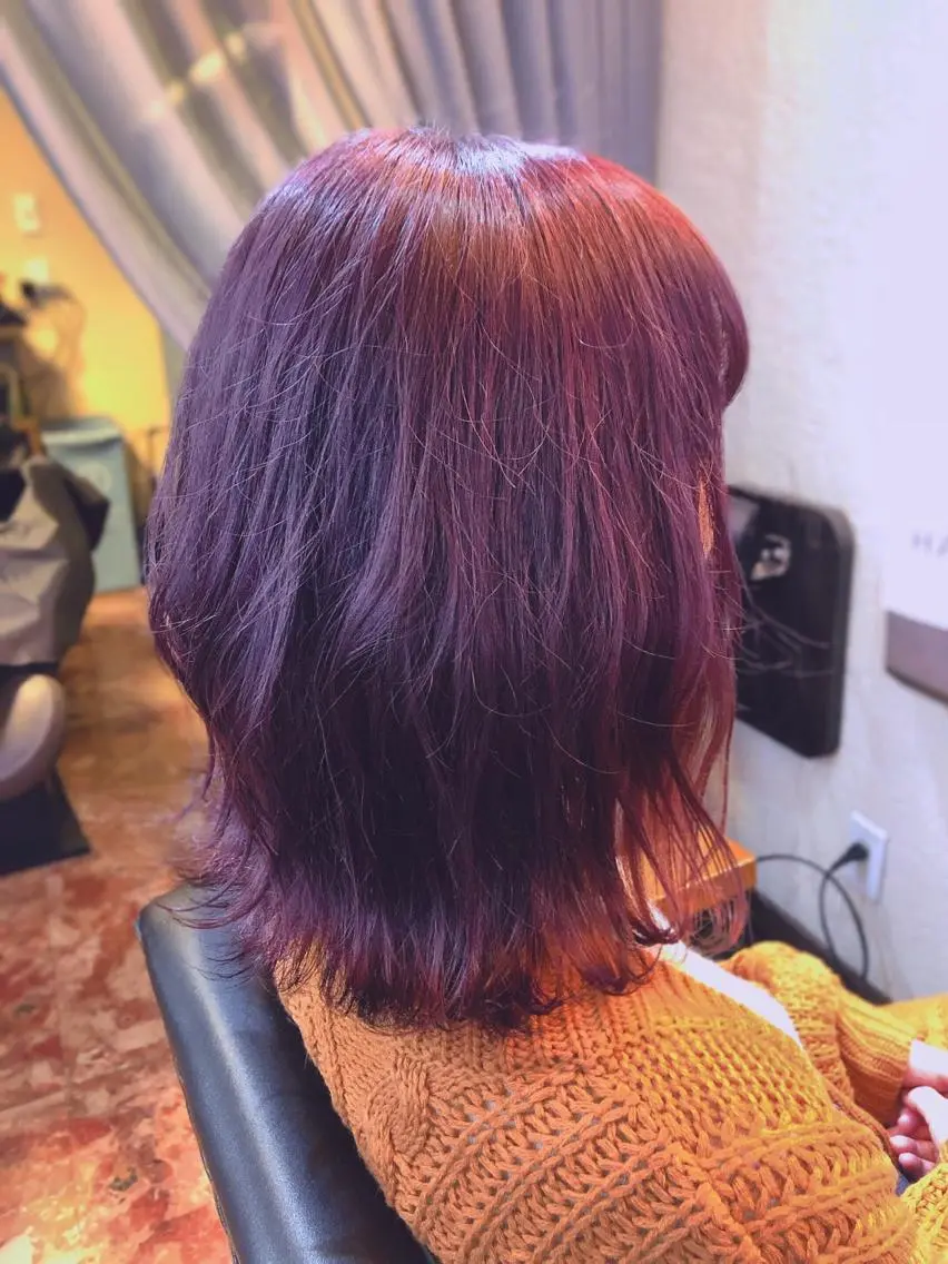 カラー ブリーチ イルミナカラー ラベンダーカラー ピンクカラー ピンクラベンダー ヘアカラー トリートメント 菊池 貢平のヘアスタイル