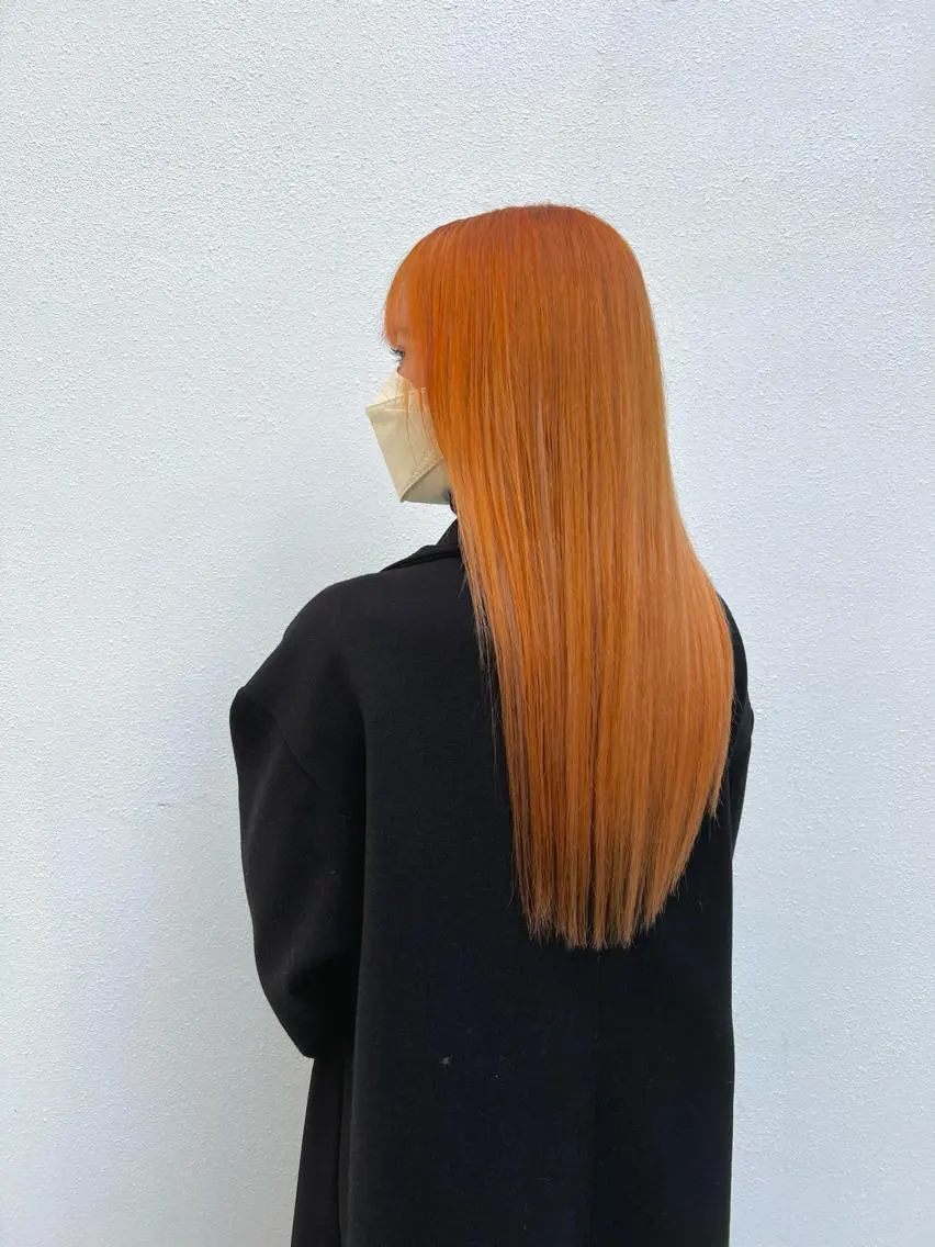 ロング カラー ヘアアレンジ オレンジ 「sumi」 AMIのヘアスタイル